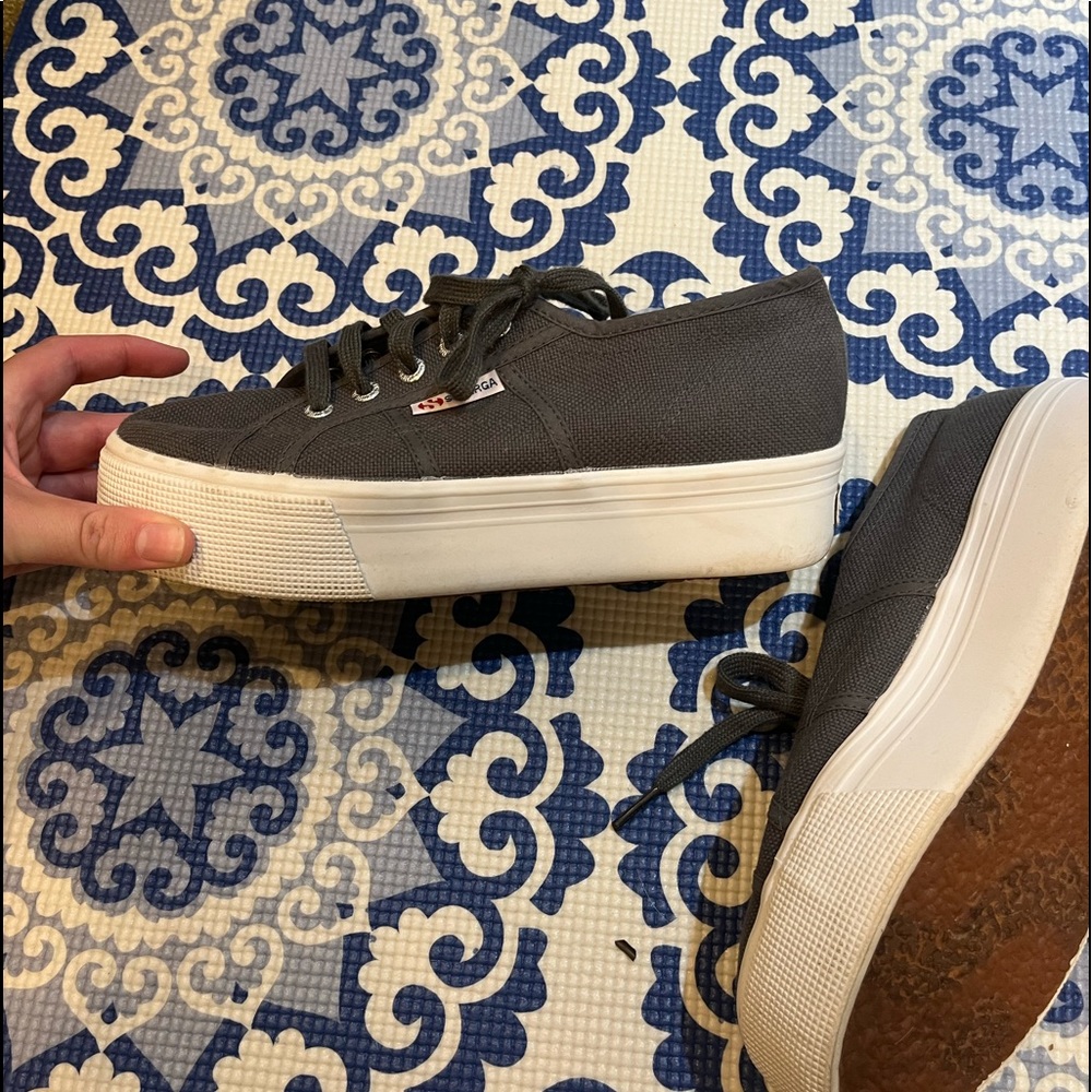 Grey Superga sneakers